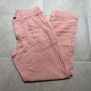 Old Navy Pink Cargo Pants Relaxed Fit Cotton
